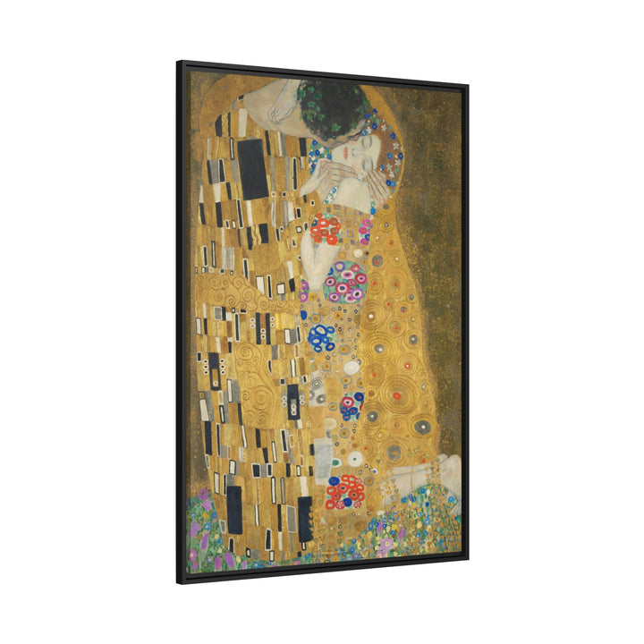 Matte Canvas in Black Frame, The Kiss by Gustav Klimt