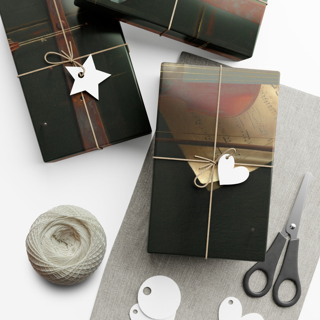 Gift Wrapping Paper, The Old Violin by William Michael Harnett