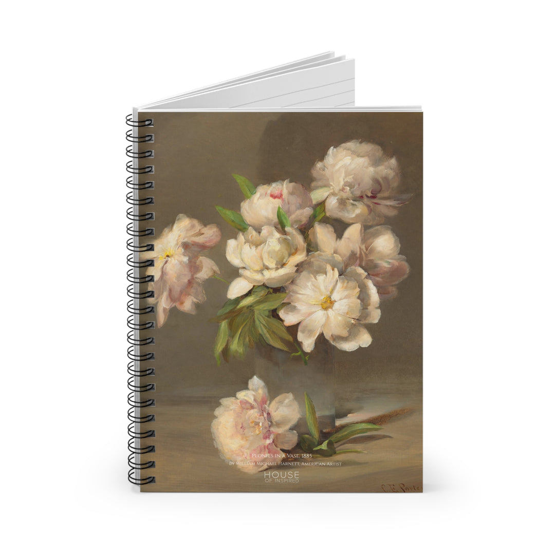 Notebook, Peonies in a Vase by Charles Ethan Porter