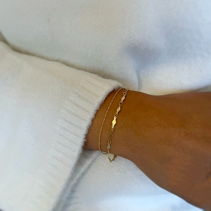 Twisted Chain Bracelet, 14K Gold