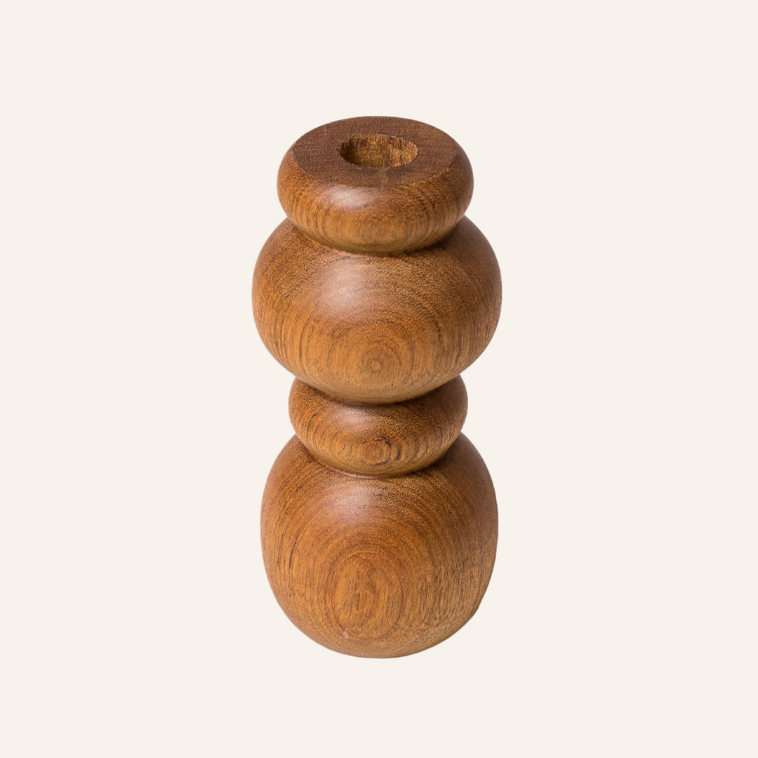 Granadillo Wood 7" Vase, Style 4