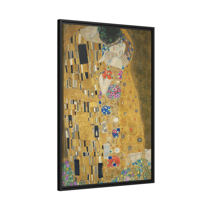 Matte Canvas in Black Frame, The Kiss by Gustav Klimt