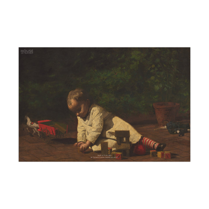 Gift Wrapping Paper, Baby at Play by Thomas Eakins