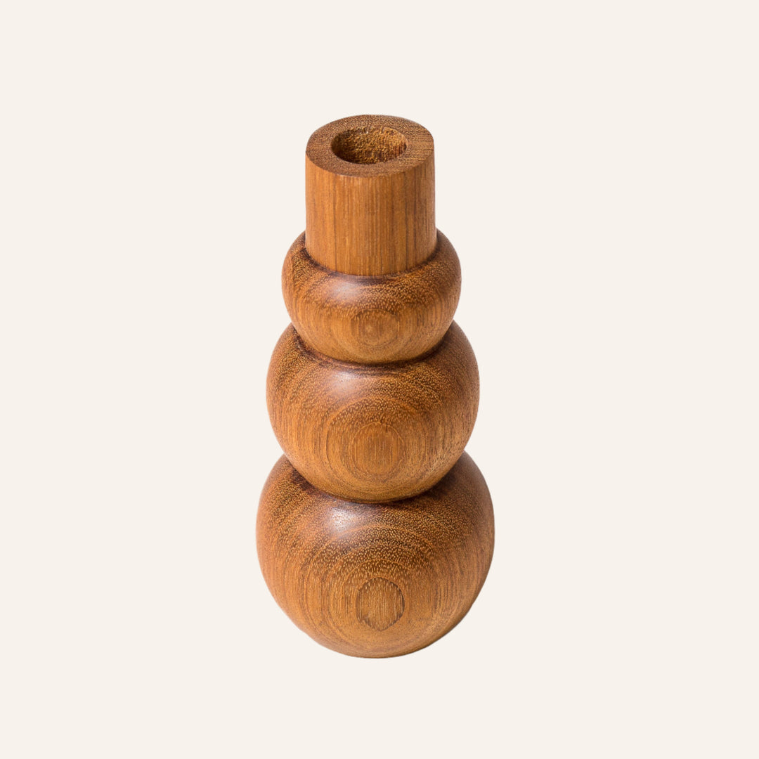 Granadillo Wood 7" Vase, Style 3