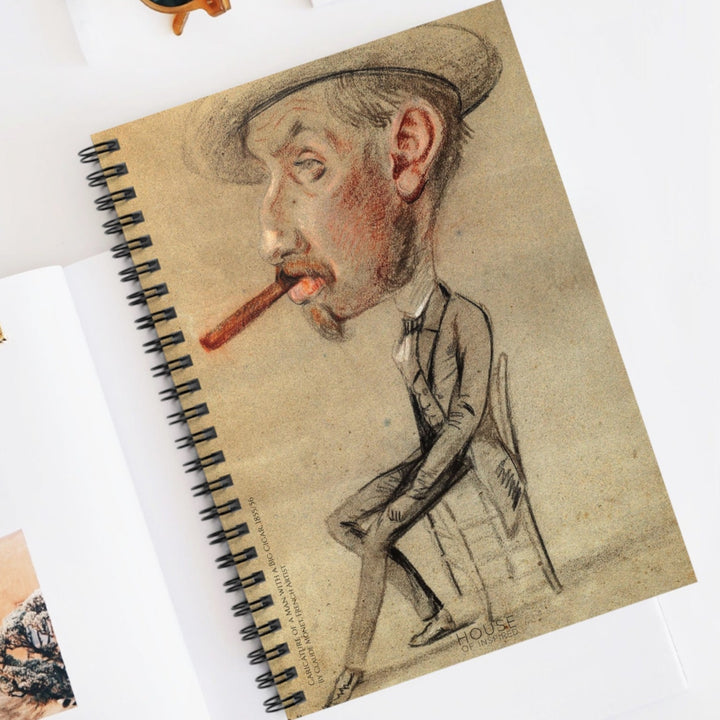 Notebook, Caricature of a Man with a Big Cigar by Claude Monet