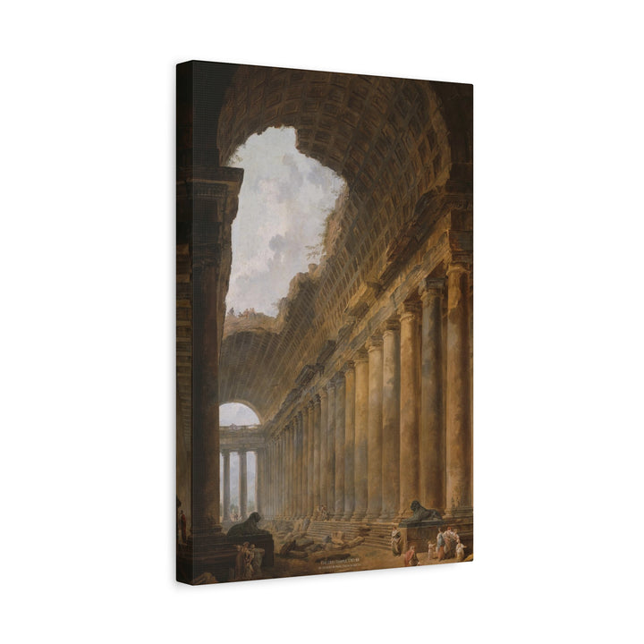 Matte Canvas Wall Art, The Old Temple by Hubert Robert