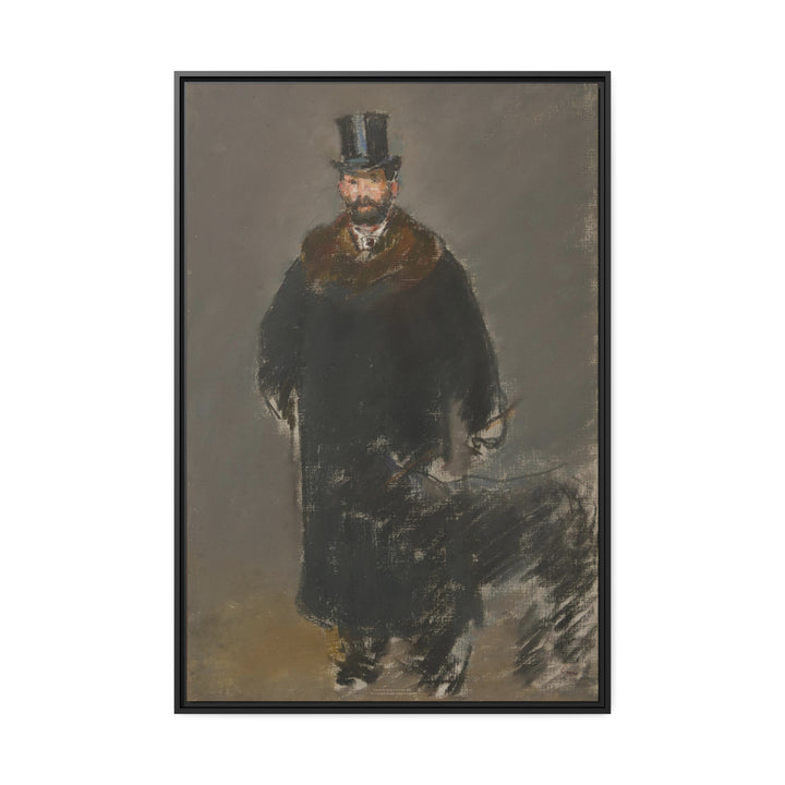 Matte Canvas in Black Frame, The Man with the Dog by Èdouard Manet