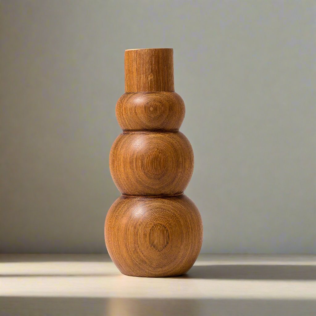 Granadillo Wood 7" Vase, Style 3