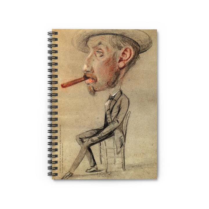 Notebook, Caricature of a Man with a Big Cigar by Claude Monet