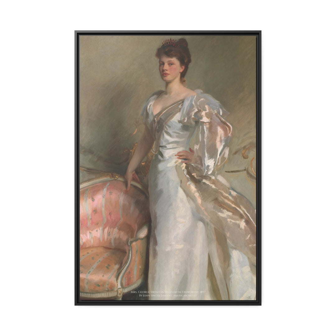 Matte Canvas in Black Frame, Mrs. George Swinton by John Singer Sargent