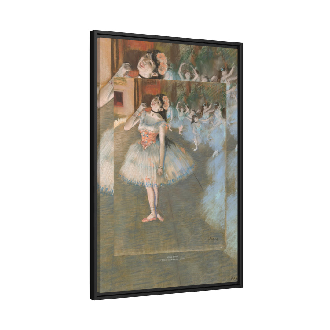 Matte Canvas in Black Frame, A Star by Edgar Degas