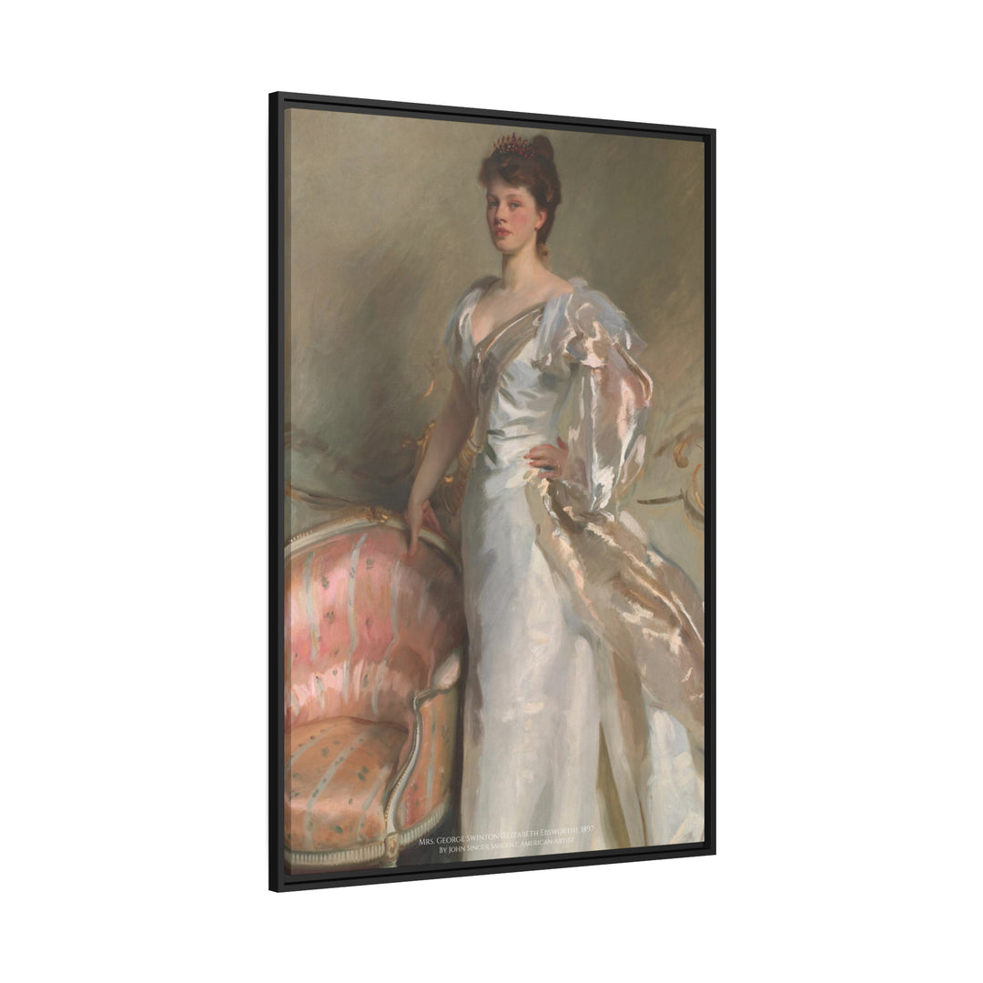 Matte Canvas in Black Frame, Mrs. George Swinton by John Singer Sargent