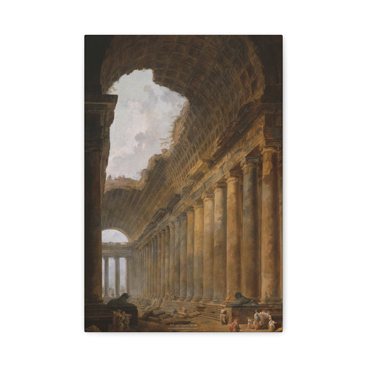 Matte Canvas Wall Art, The Old Temple by Hubert Robert