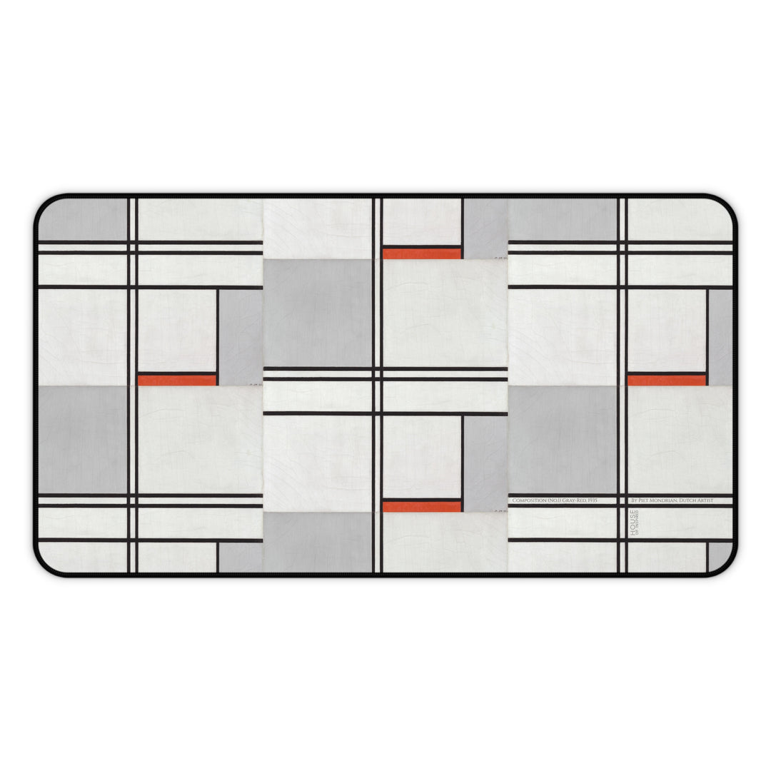 Desk Mat, Composition (No.1) Gray-Red by Piet Mondrian