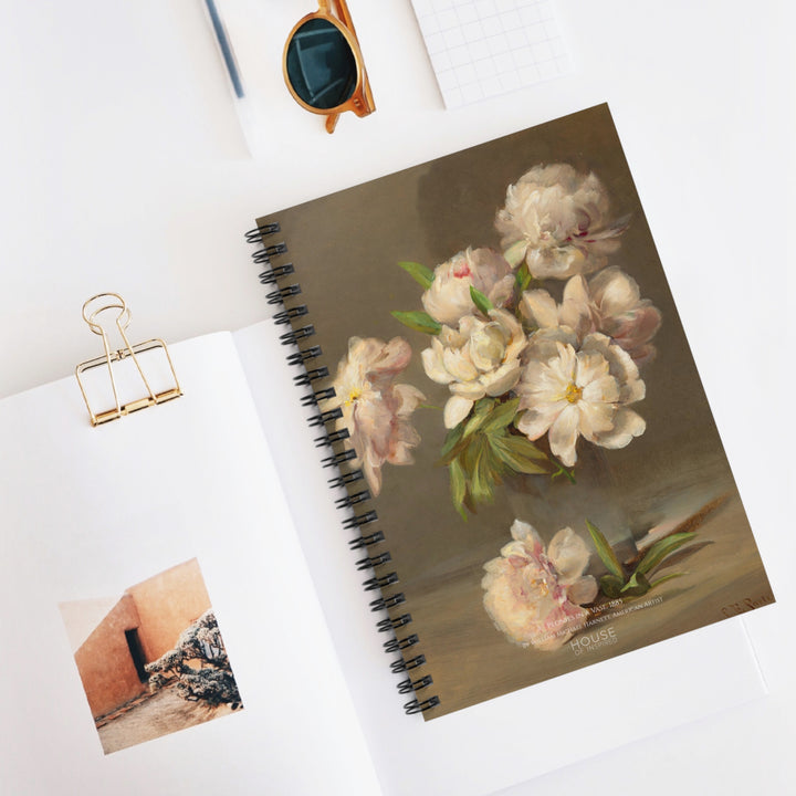 Notebook, Peonies in a Vase by Charles Ethan Porter