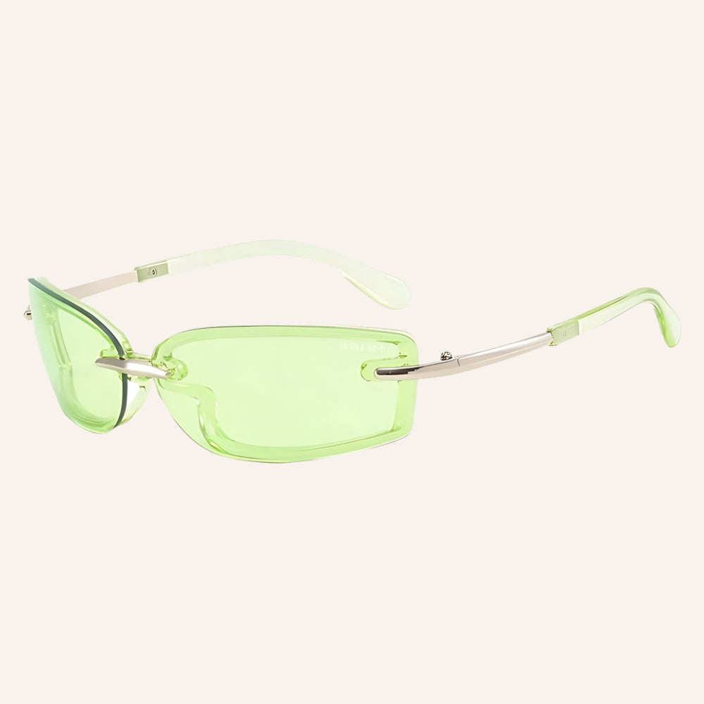 Rimless Slim Unisex Sunglasses, Zuri