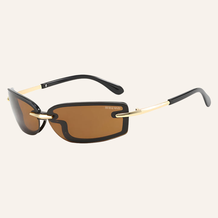 Rimless Slim Unisex Sunglasses, Zuri