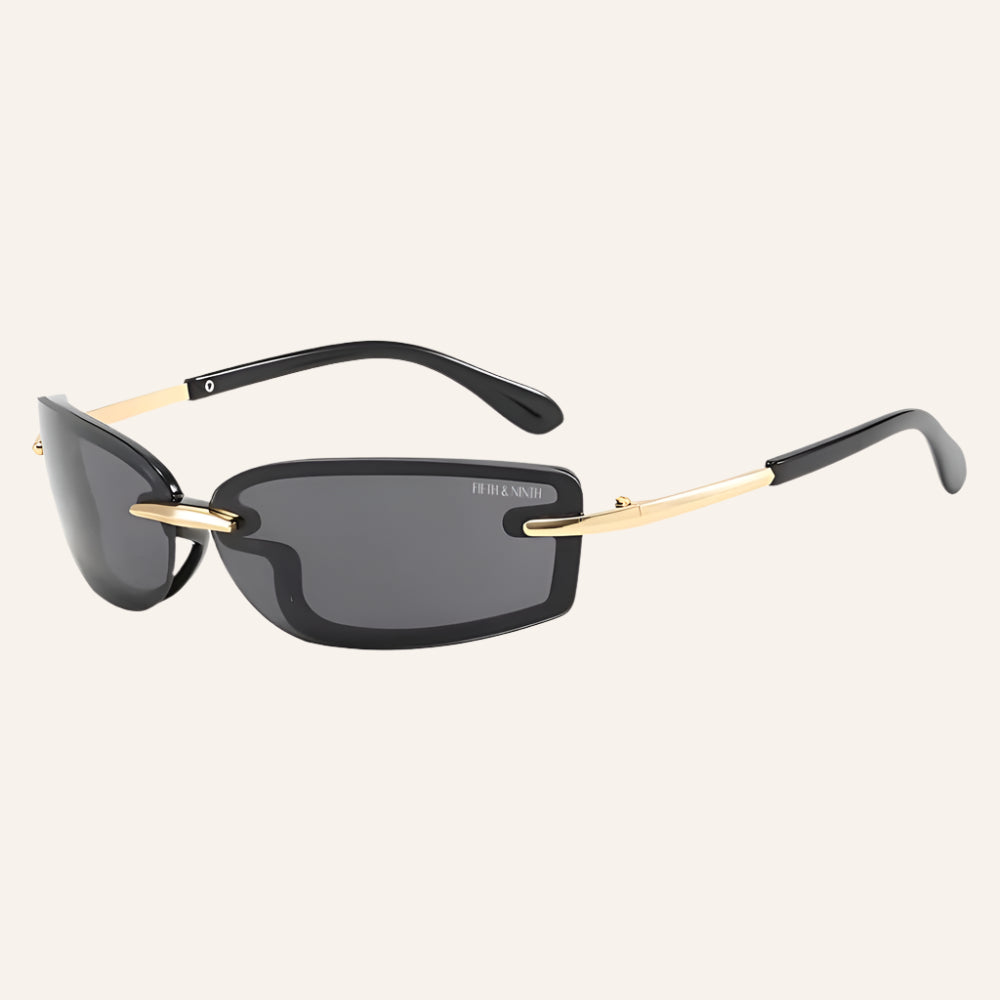 Rimless Slim Unisex Sunglasses, Zuri