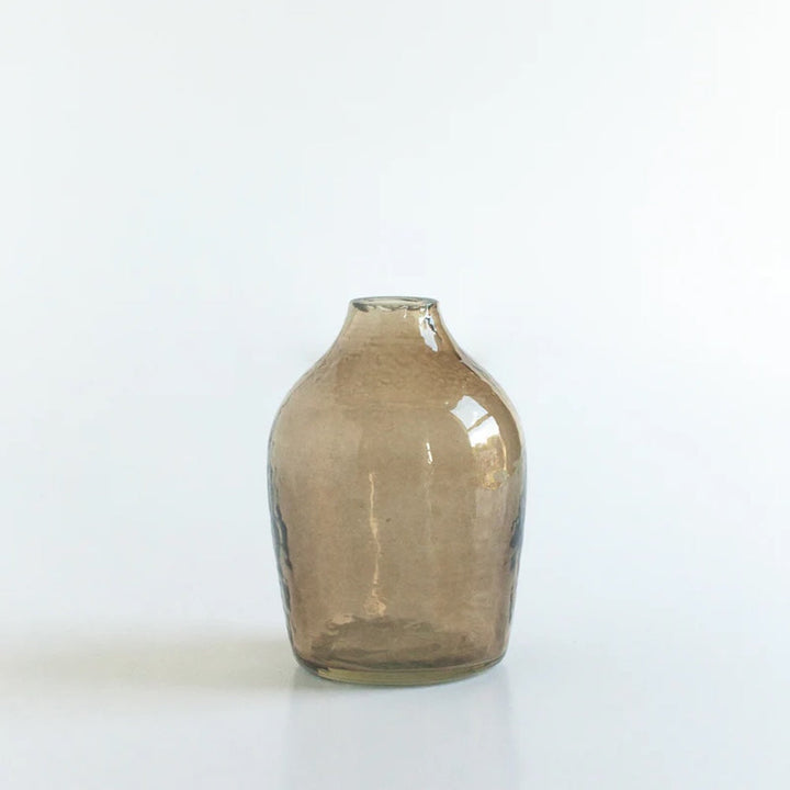 Handcrafted Set of 3 Bud Vases, Smoke