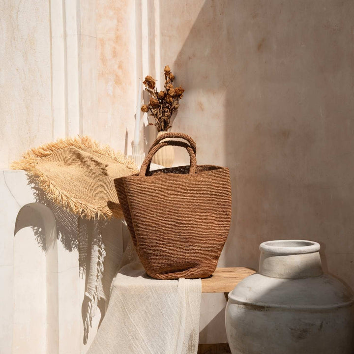 Handmade in Madagascar Tote Bag, Caramel