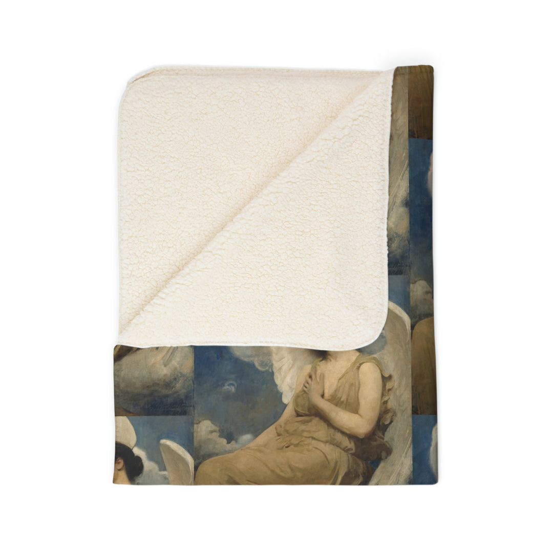 Fleece Sherpa Blanket, Winged Figure by Abbott Handerson Thayer