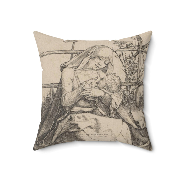 Pillow, Virgin on a Grassy Bench by Albrecht Dürer