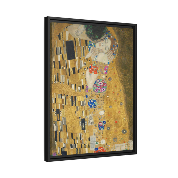 Matte Canvas in Black Frame, The Kiss by Gustav Klimt