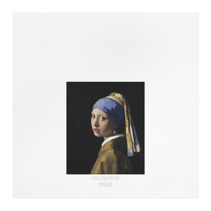 Kitchen Tea Towel, Girl with a Pearl Earring by Johannes Vermeer