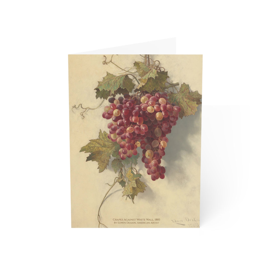 Greeting Card, Grapes Against White Wall by Edwin Deakin