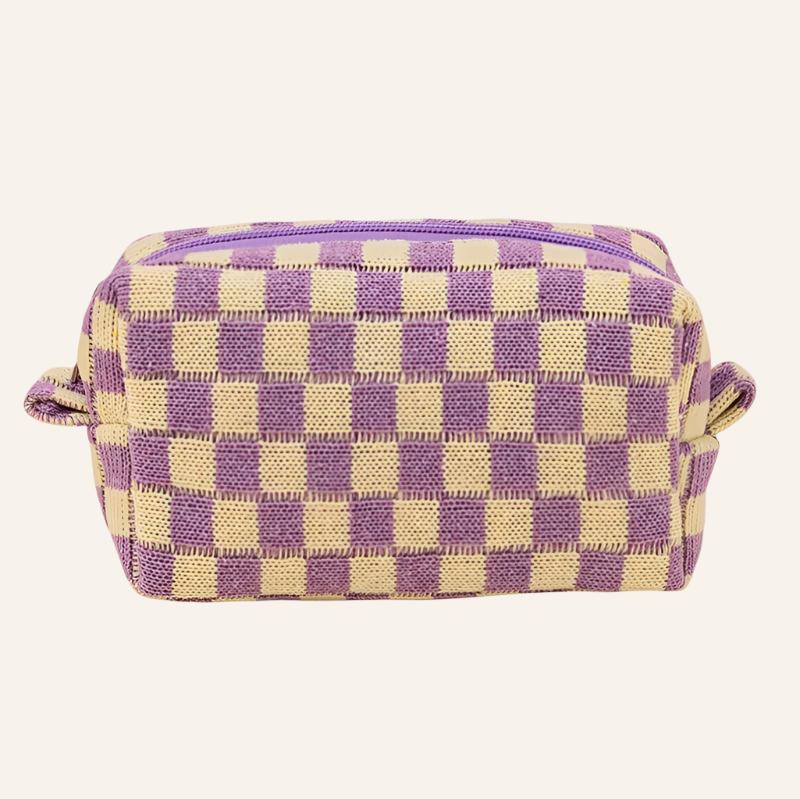 Knitted Cosmetic Bag, Variety of Checkered