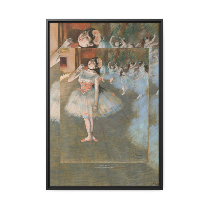 Matte Canvas in Black Frame, A Star by Edgar Degas