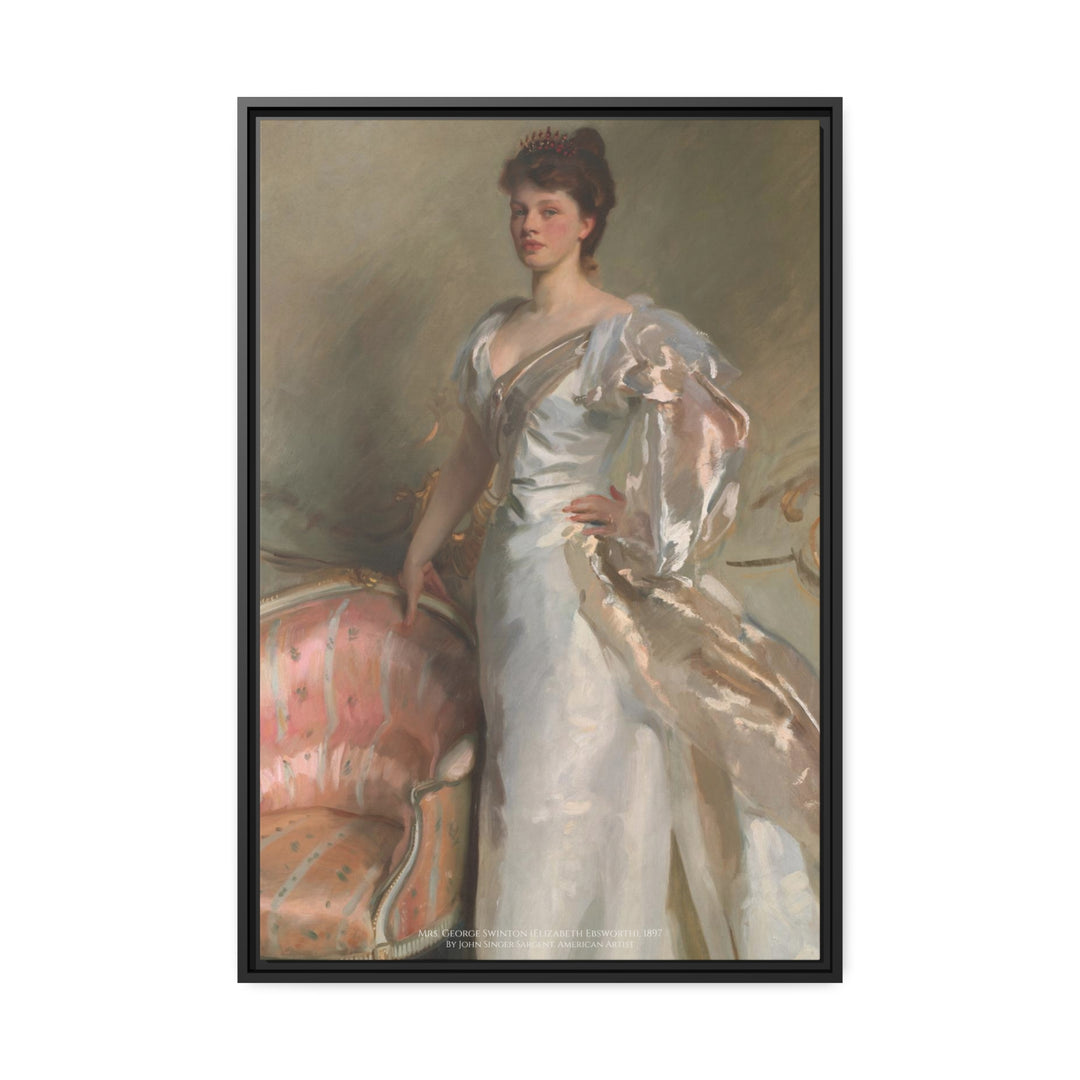 Matte Canvas in Black Frame, Mrs. George Swinton by John Singer Sargent