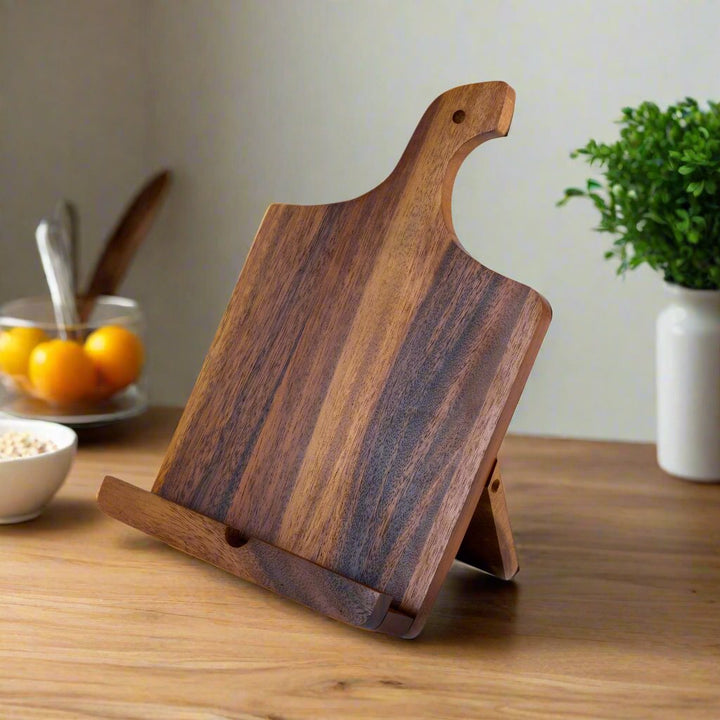 Luxe Cookbook/Tablet Holder, Acacia Wood