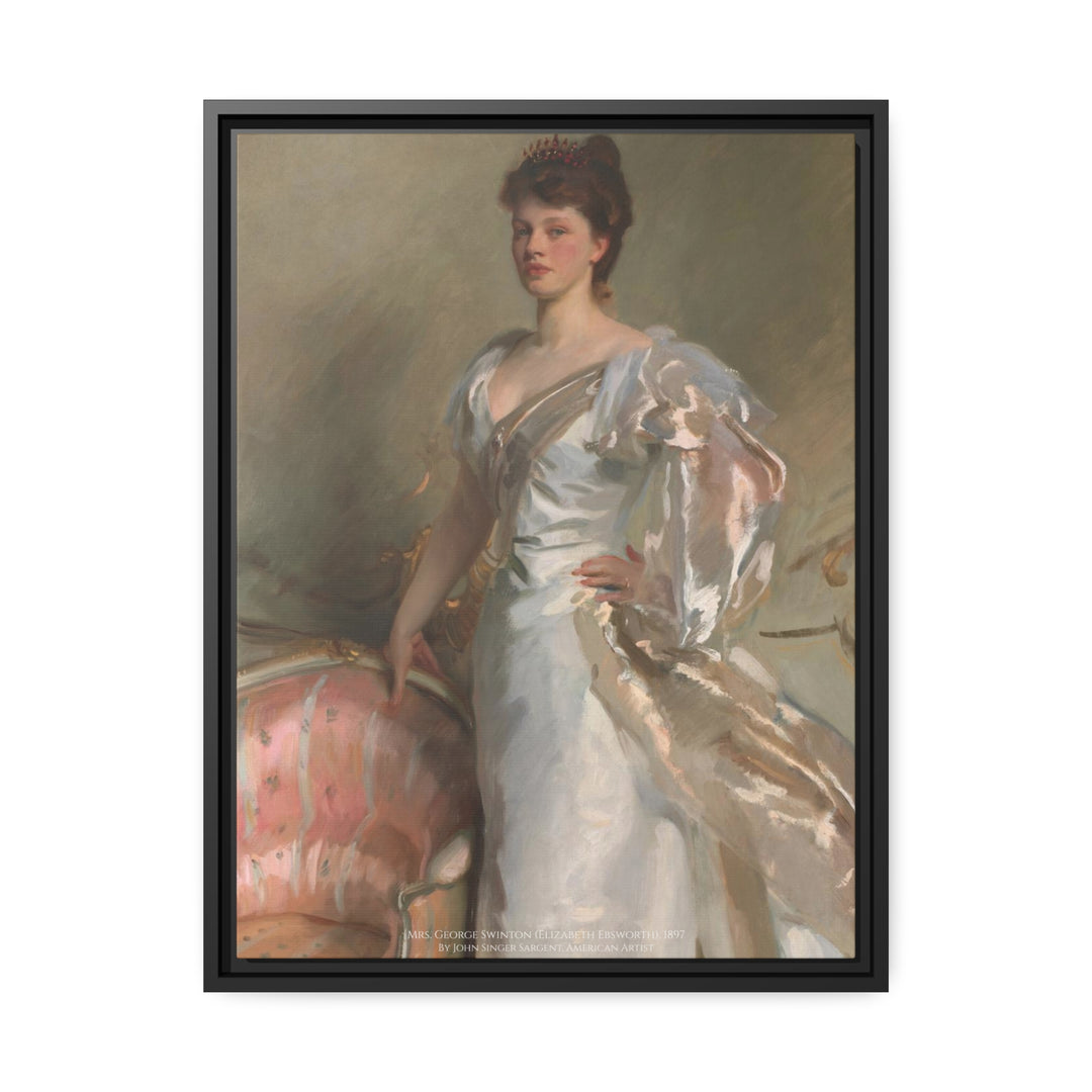 Matte Canvas in Black Frame, Mrs. George Swinton by John Singer Sargent