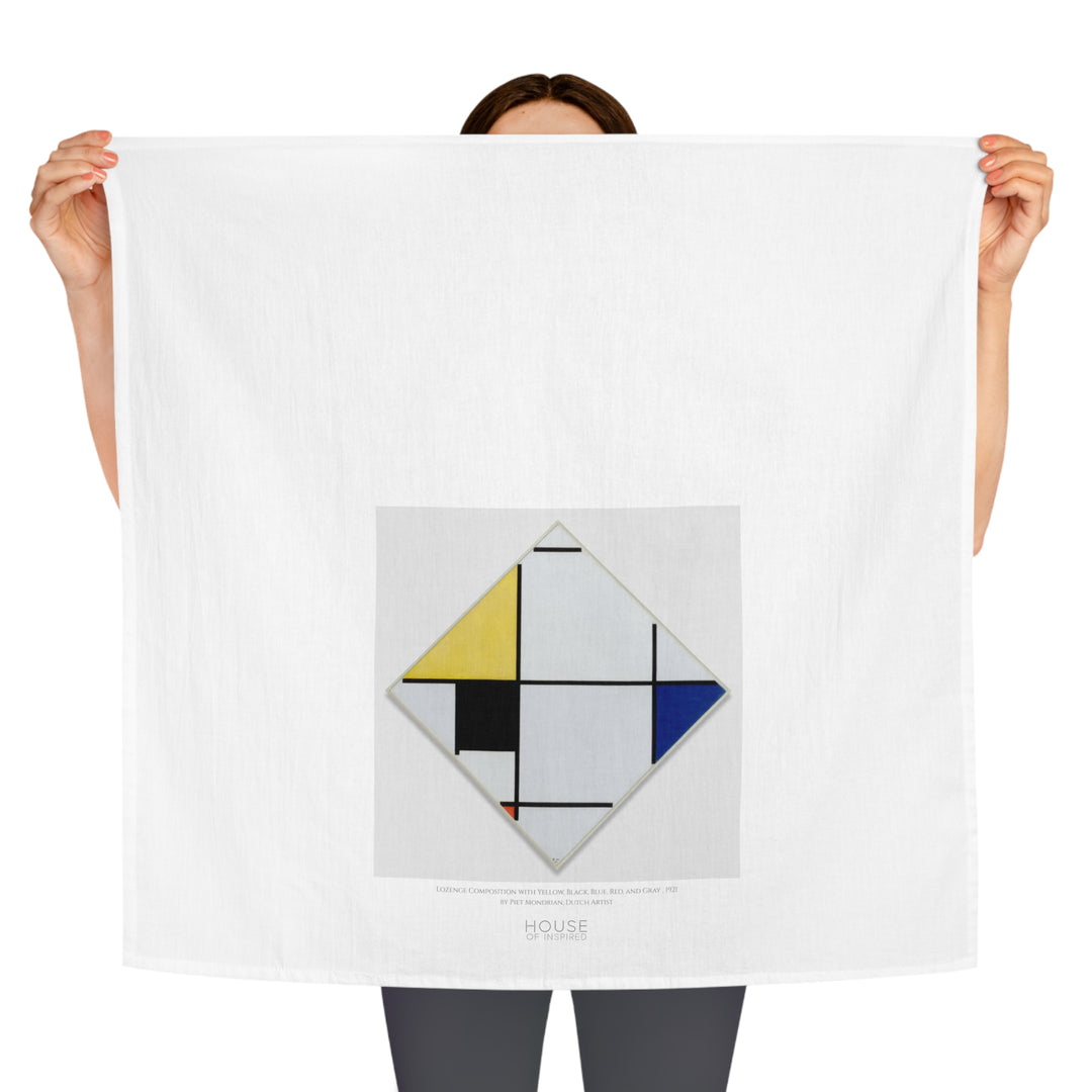 Kitchen Tea Towel, Lozenge Composition... by Piet Mondrian