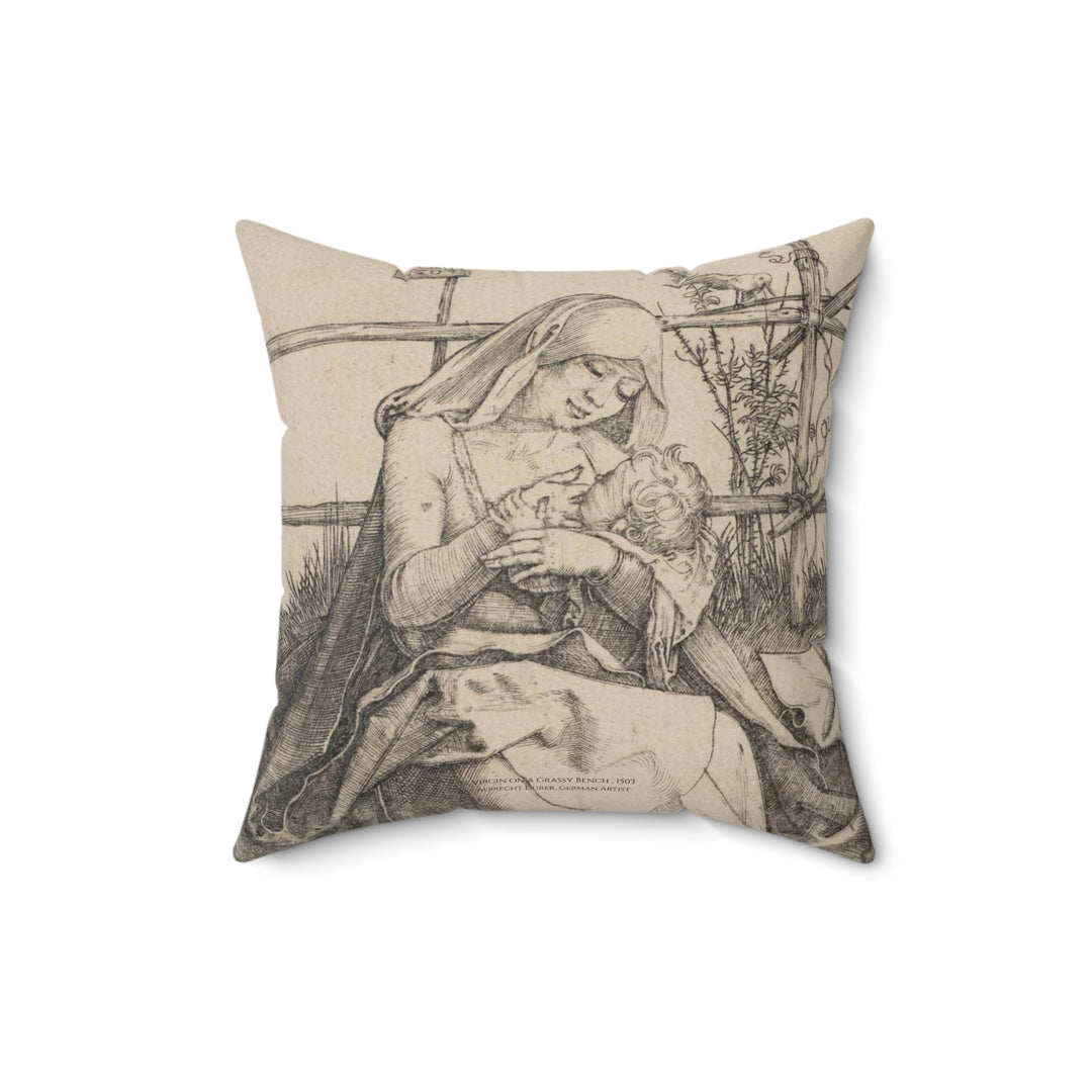 Pillow, Virgin on a Grassy Bench by Albrecht Dürer