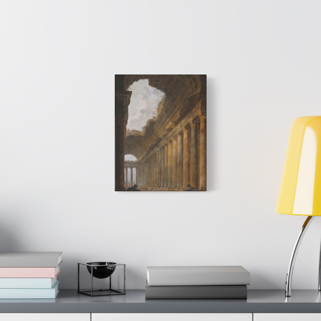 Matte Canvas Wall Art, The Old Temple by Hubert Robert