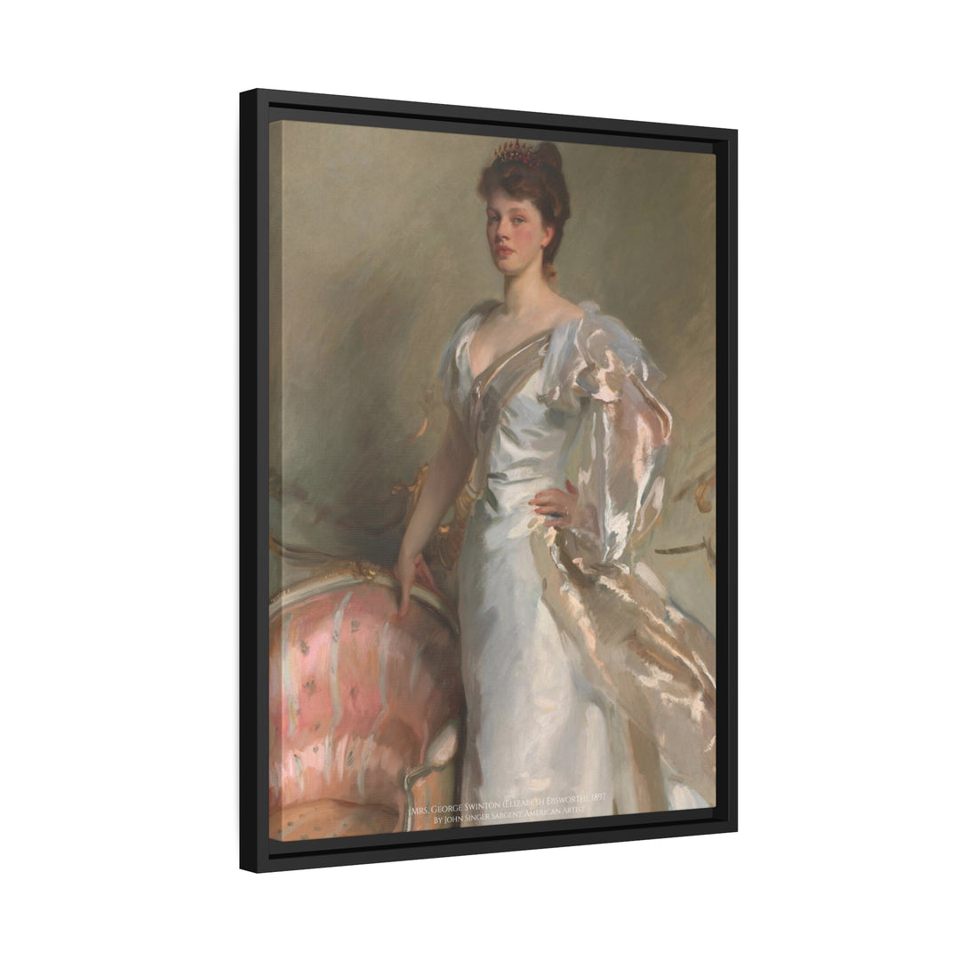 Matte Canvas in Black Frame, Mrs. George Swinton by John Singer Sargent