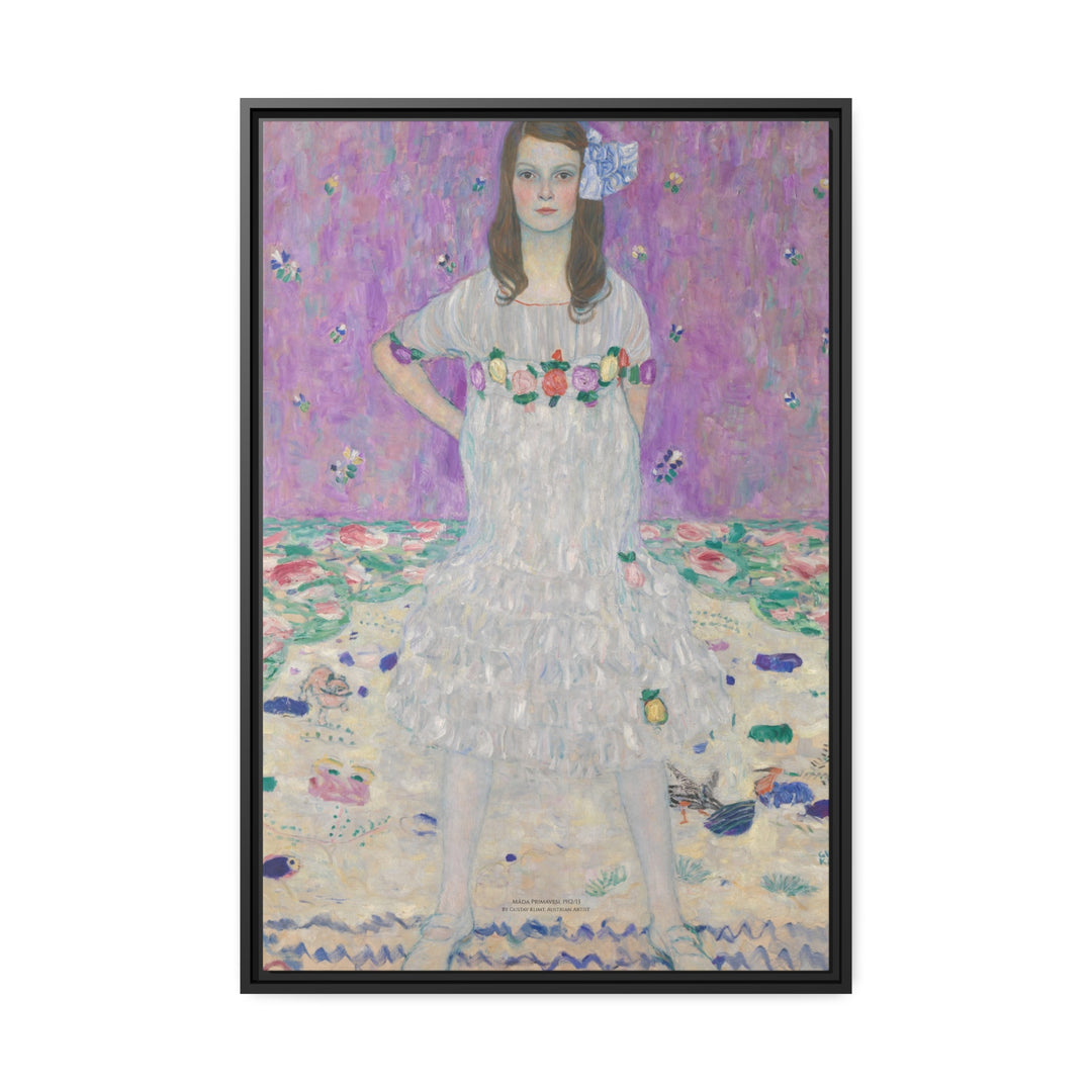 Matte Canvas in Black Frame, Mäda Primavesi by Gustav Klimt