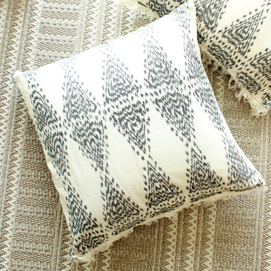 Handloomed Pillow Cover Only, Ikat