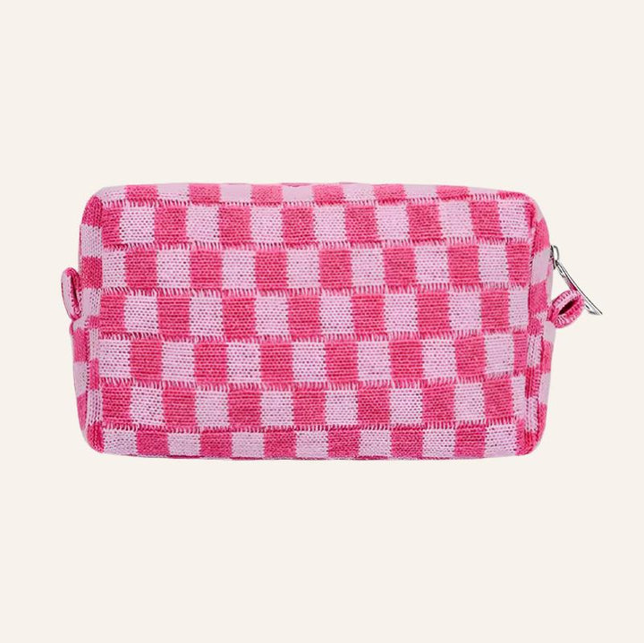 Knitted Cosmetic Bag, Variety of Checkered