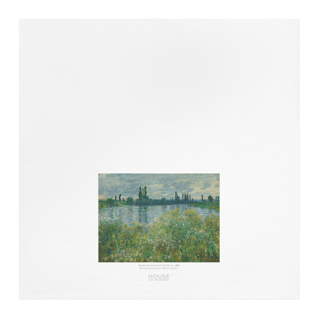 Kitchen Tea Towel, Banks of the Seine, Vétheuil by Claude Monet