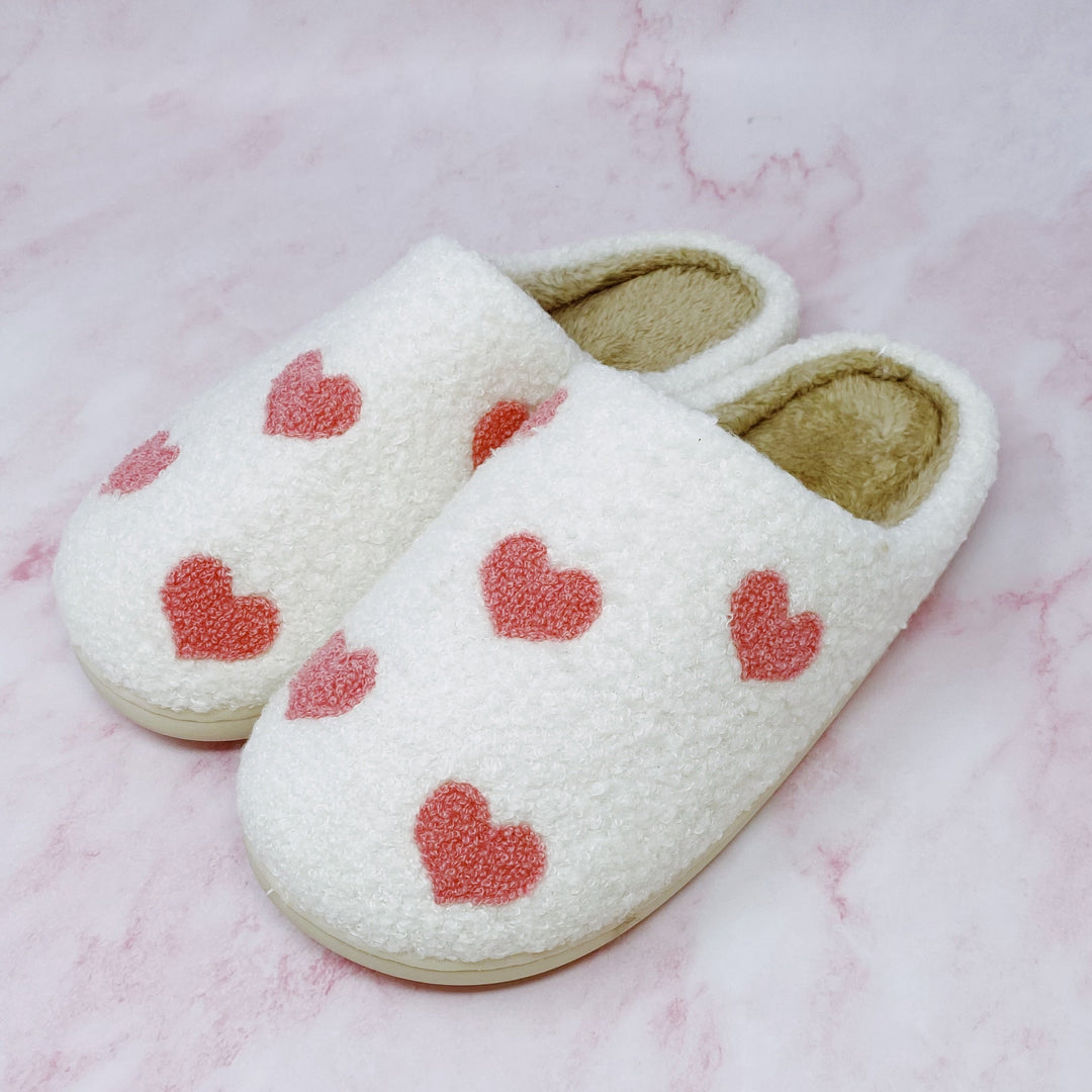 Closed Toe Slippers, Hearts