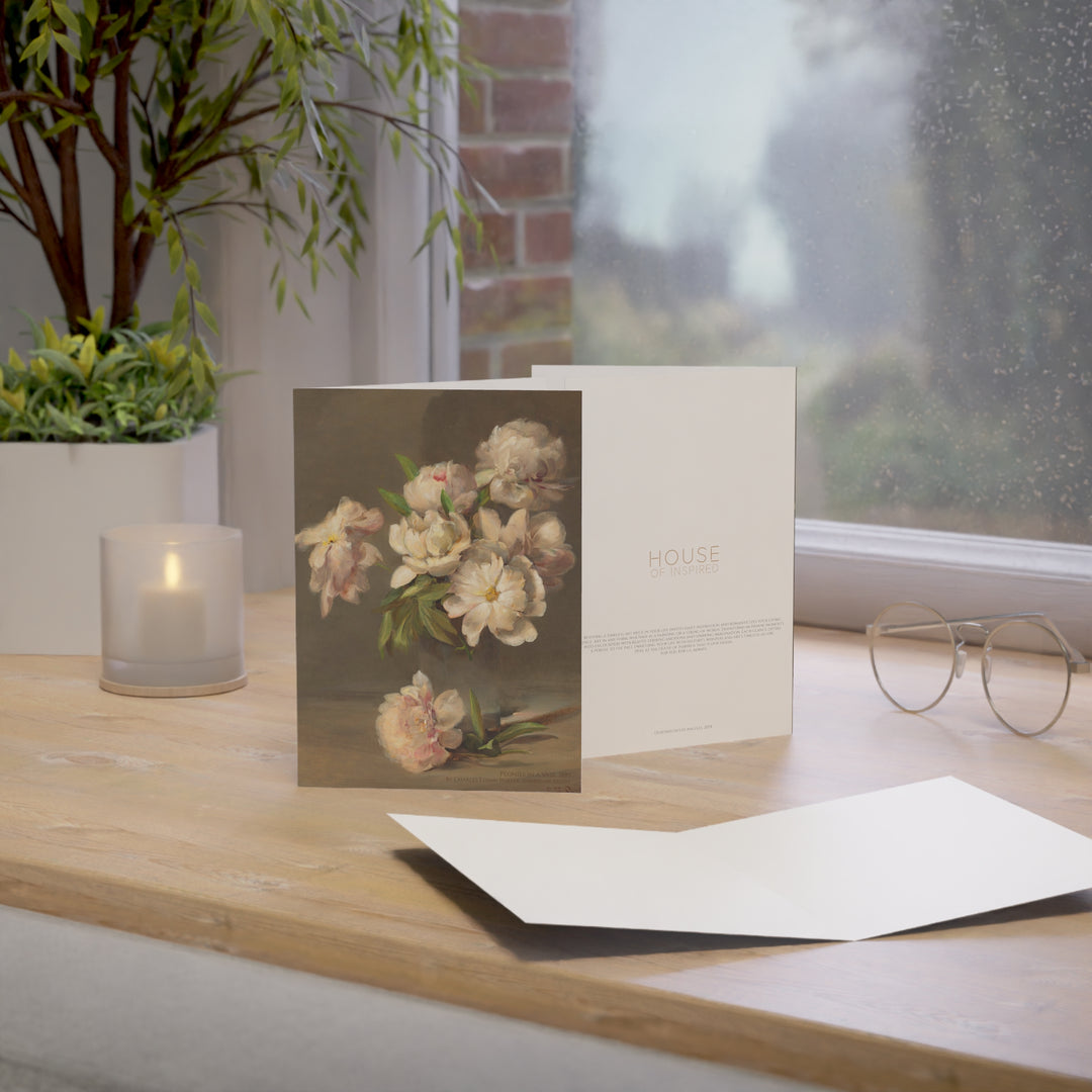 Greeting Card, Peonies in a Vase by Charles Ethan Porter