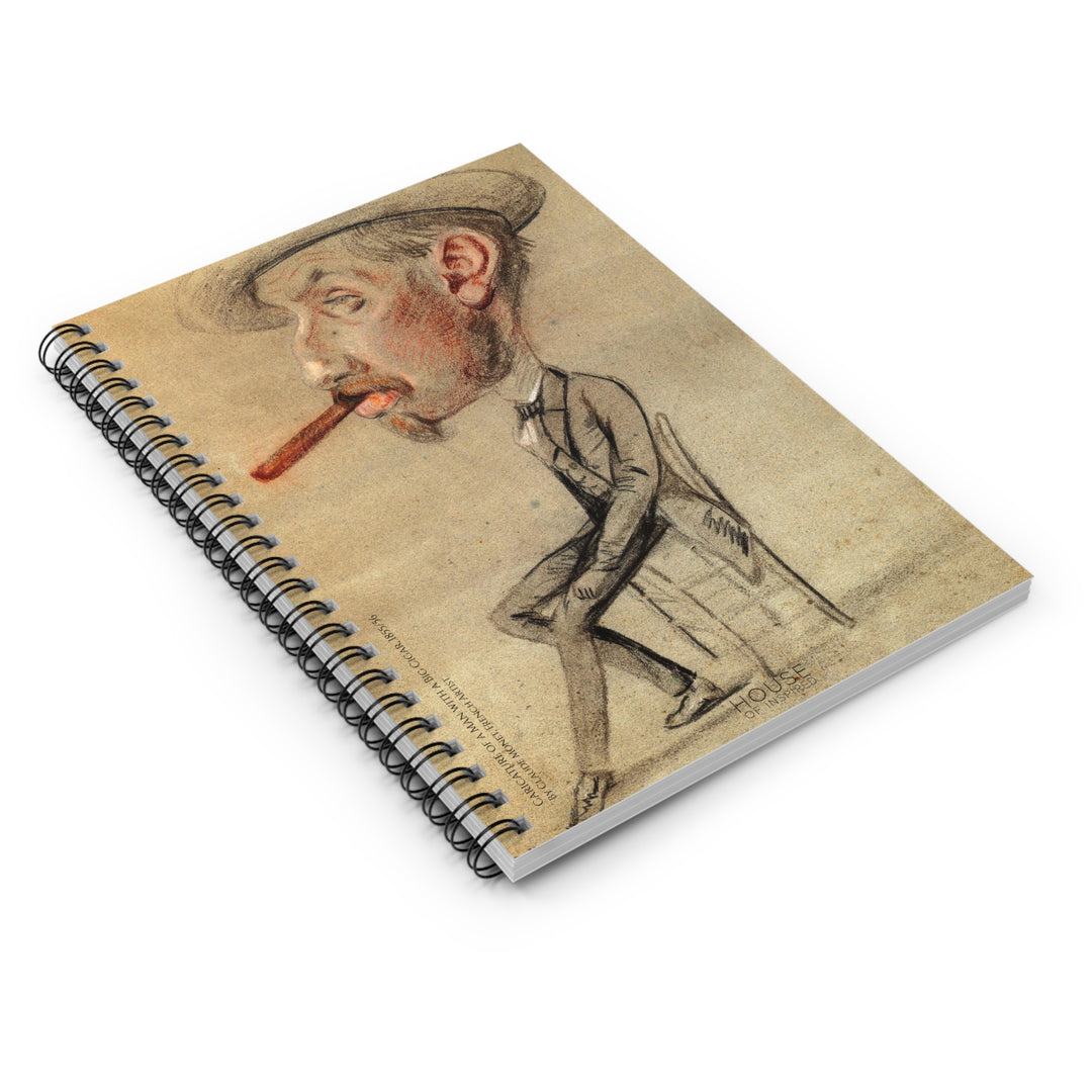 Notebook, Caricature of a Man with a Big Cigar by Claude Monet