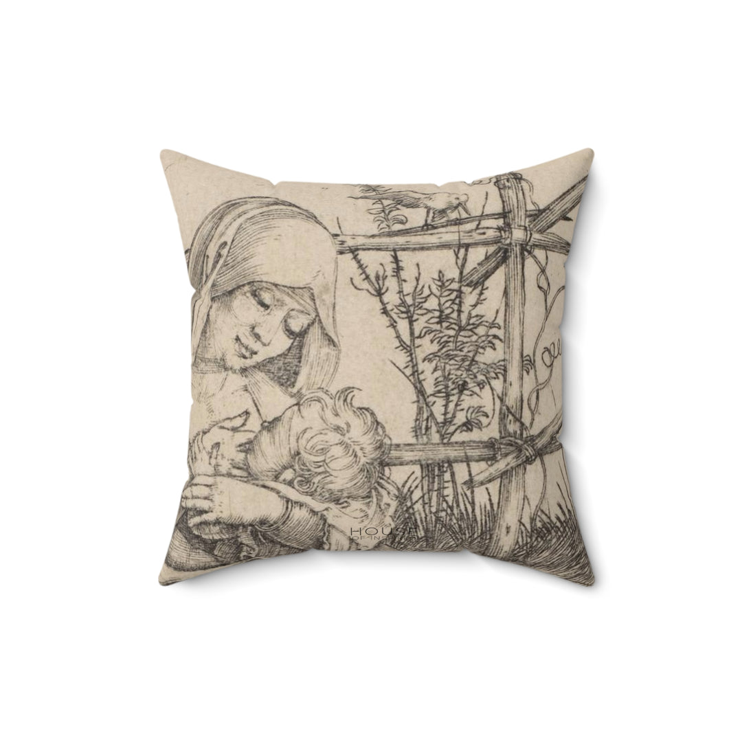 Pillow, Virgin on a Grassy Bench by Albrecht Dürer