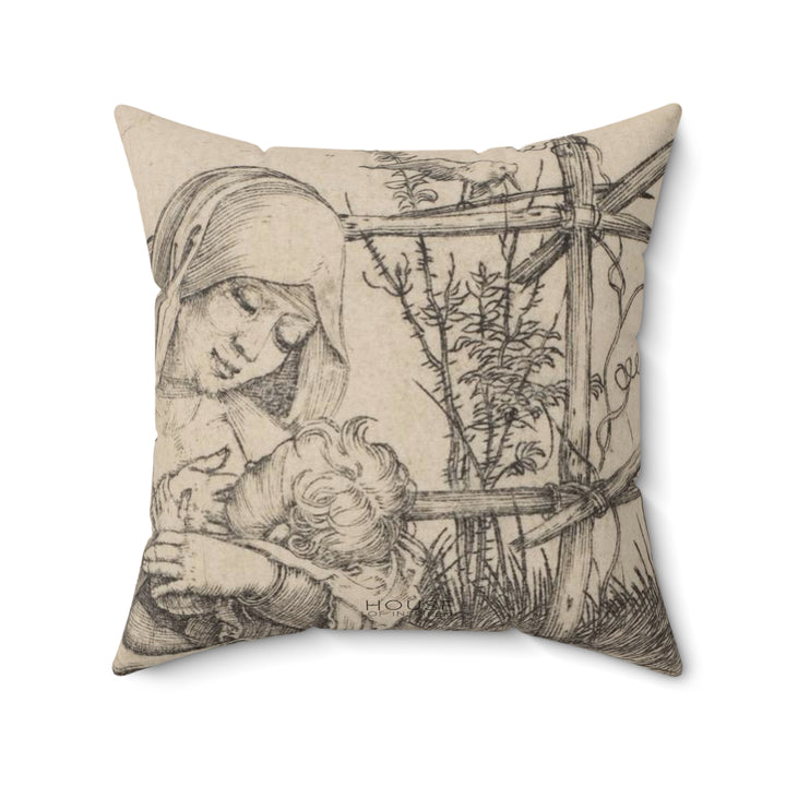 Pillow, Virgin on a Grassy Bench by Albrecht Dürer