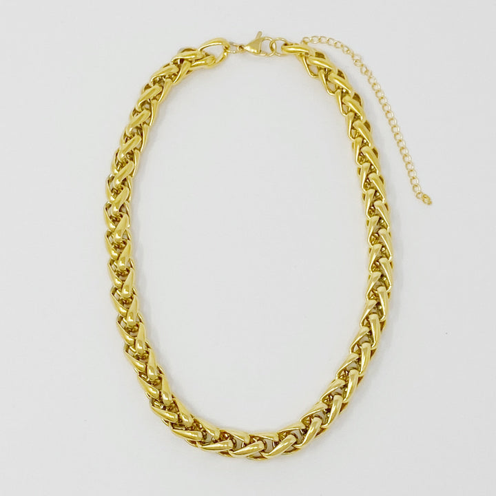 Edgy Chunky Chain Necklace, 18K Gold Plated