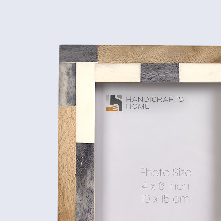 Handmade Bone Inlay & Mango Wood Frame, Tile Pattern