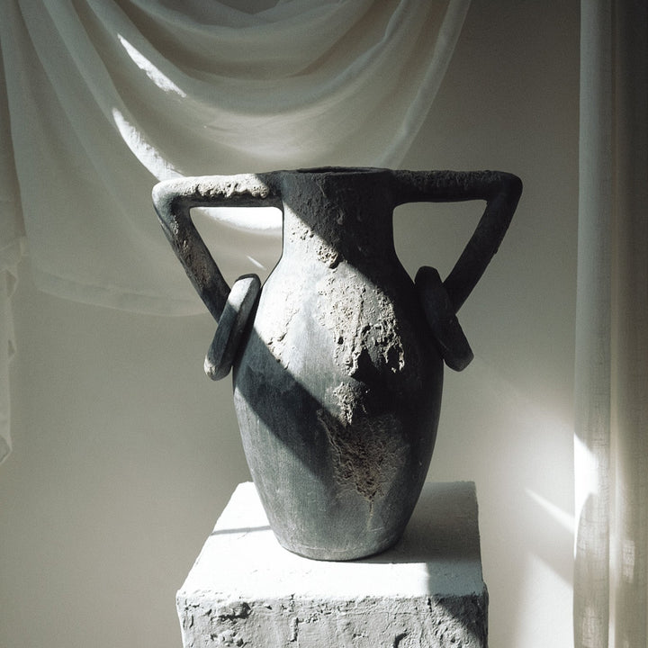 Handmade Clay Vessel Vase, Volcano